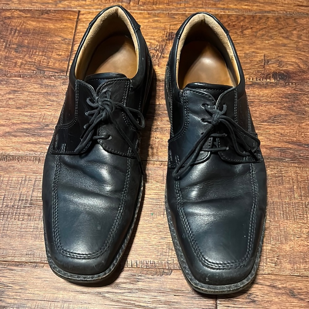 Ecco Men's Black Leather Oxford Shoes